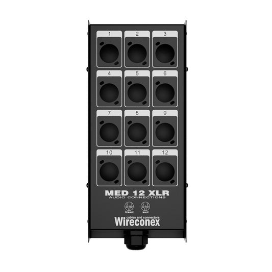 Painel Para Multicabos Sem Conectores 12 Vias Xlr Wireconex [F108]