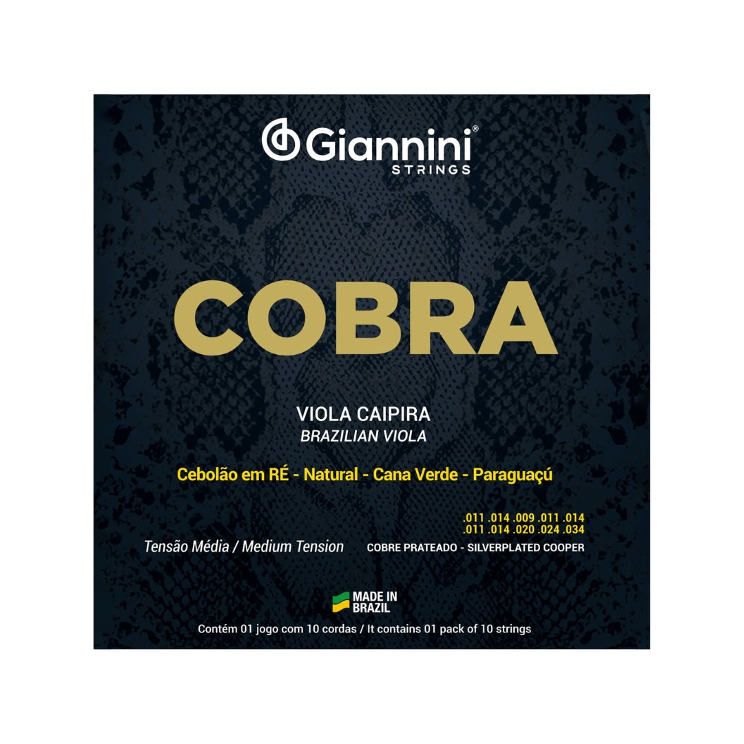 Encordoamento Viola Giannini Cobre Prateado Media Gesvm [F108]