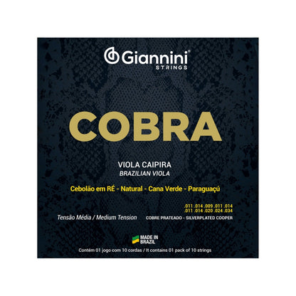 Encordoamento Viola Giannini Cobre Prateado Media Gesvm [F108]