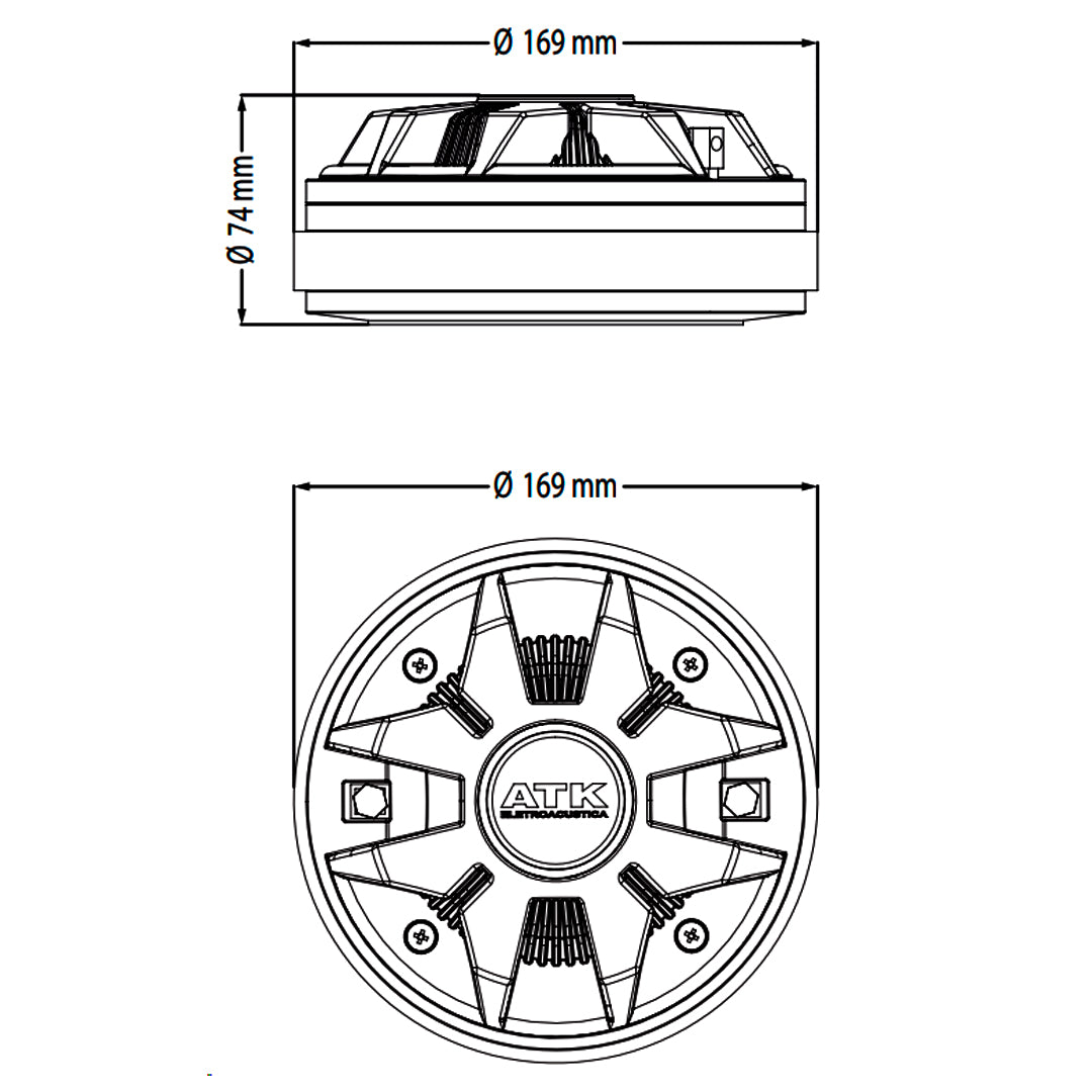 Driver 50mm 80w Rms 8 Ohms - Atk 75mh5016b-8 - Médios E Agudos [F108]