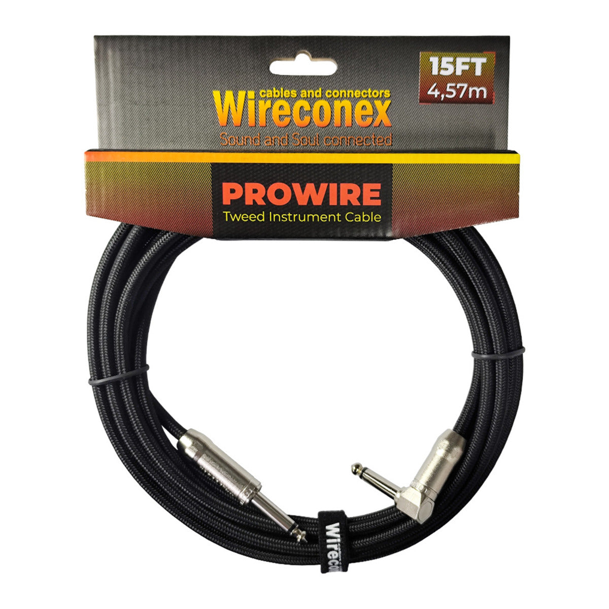 Cabo P10 Prowire Em L Tweed Preto 4,57m Wireconex [F108]