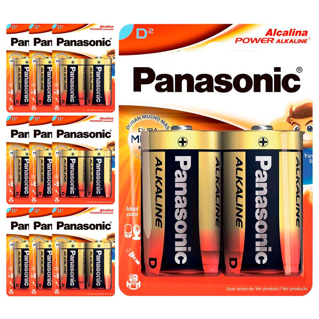20 Pilhas Alcalinas D Panasonic (10  Cart)
