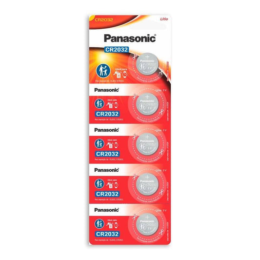 Bateria Cr 2032 Botão Panasonic Cartela Com 05 Unidades [F108]