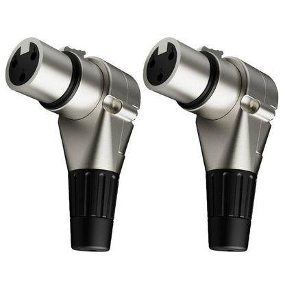Kit 02 Conectores Xlr Femea 90 Graus Wc2043 Wireconex [F108]