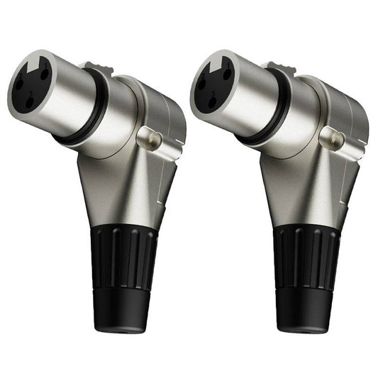 Kit 02 Conectores Xlr Femea 90 Graus Wc2043 Wireconex [F108]