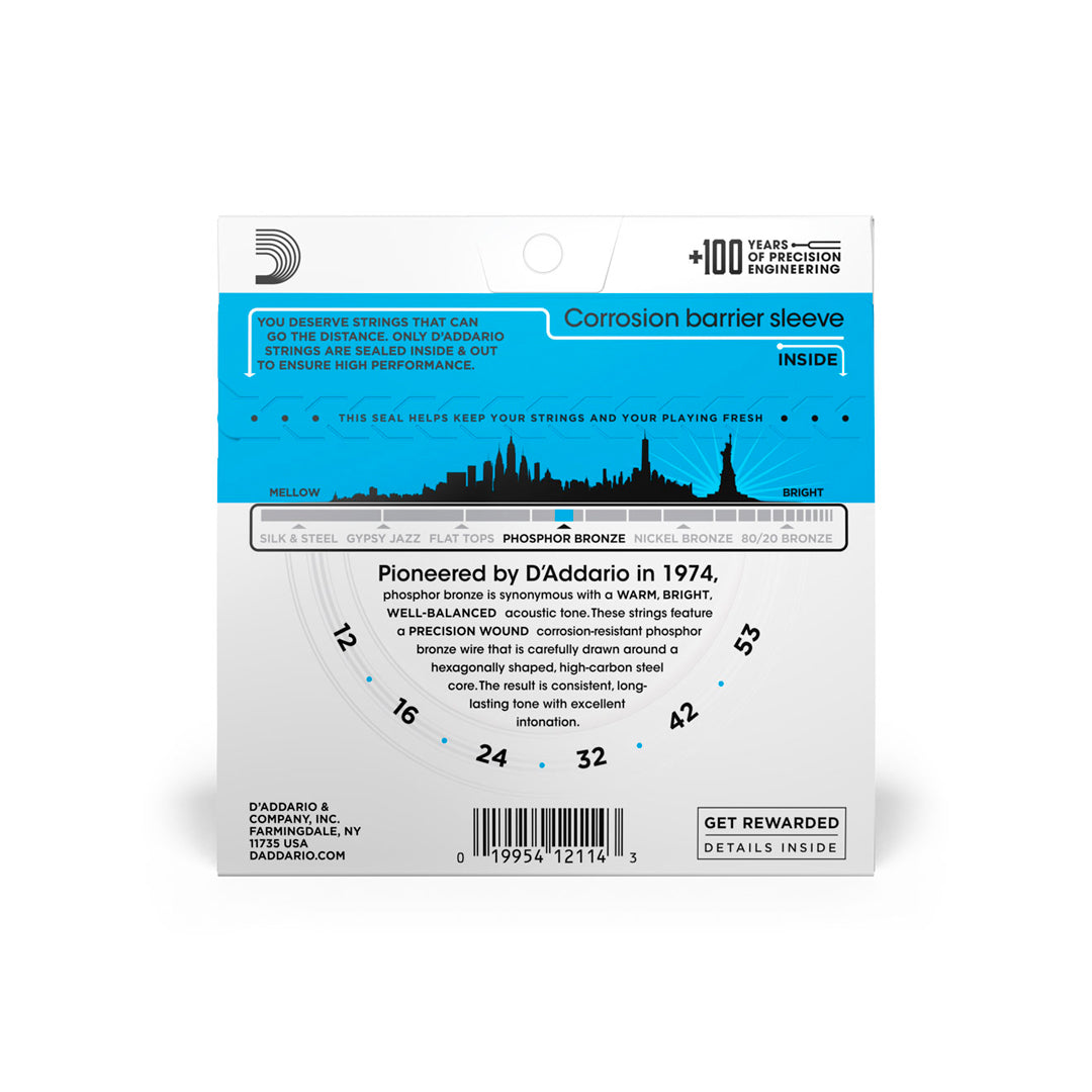 Cordas Para Violão Aço D Addario Phosphor Bronze Ej16 .012-.053 [F108]