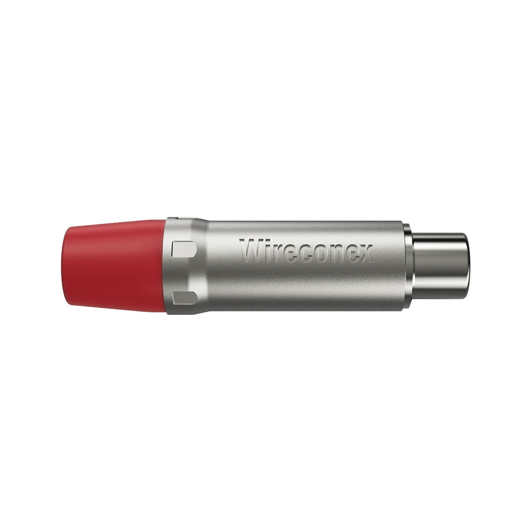 Plug Rca Femea Nickel Vermelho 10 Un Wireconex [F108]