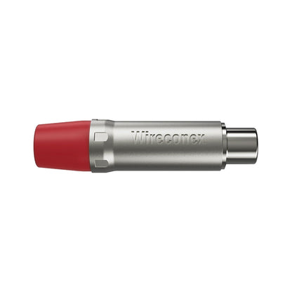 Plug Rca Femea Nickel Vermelho 10 Un Wireconex [F108]