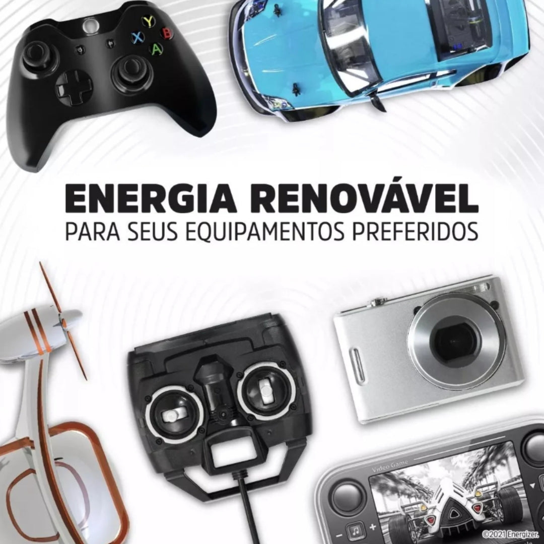 Pilha Recarregável Univ. Aa2 Cart 2 Energizer [F108]