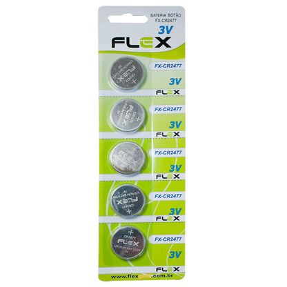 Bateria Cr2477 Cartela Com 5 Unidades Flex [F108]
