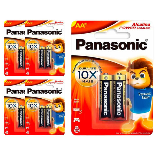 10 Pilhas Alcalinas Aa Panasonic (5 Cart)