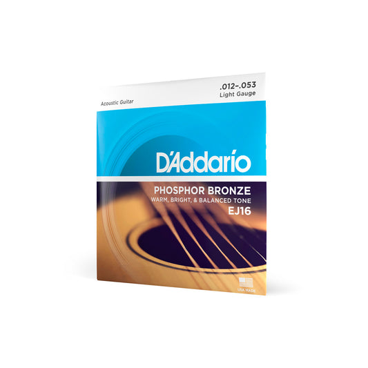 Cordas Para Violão Aço D Addario Phosphor Bronze Ej16 .012-.053 [F108]