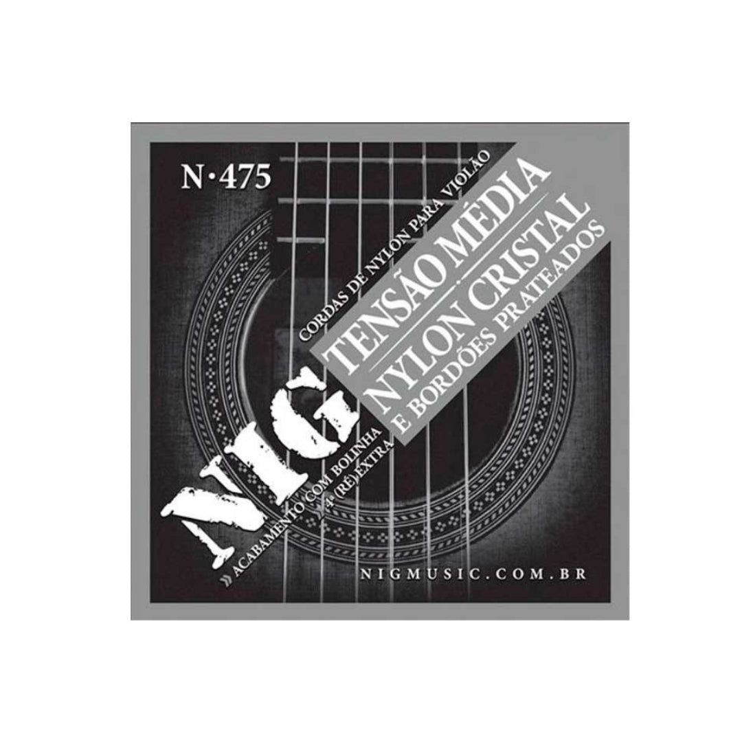 Encordoamento Violão Nylon-cristal/prateada Tensão Média Nig [F108]