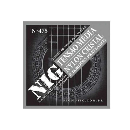 Encordoamento Violão Nylon-cristal/prateada Tensão Média Nig [F108]