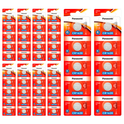 50 Baterias CR1620 Panasonic (10 cartelas)