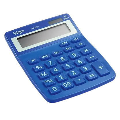 Calculadora Mesa Visor 12 Dig. - Azul Mv4125 Elgin [F108]
