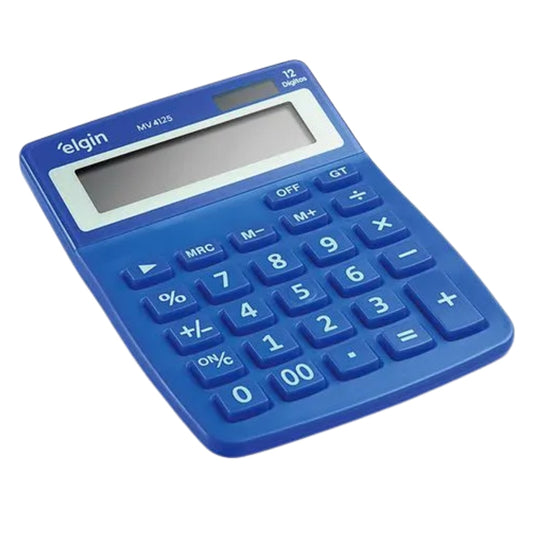 Calculadora Mesa Visor 12 Dig. - Azul Mv4125 Elgin [F108]