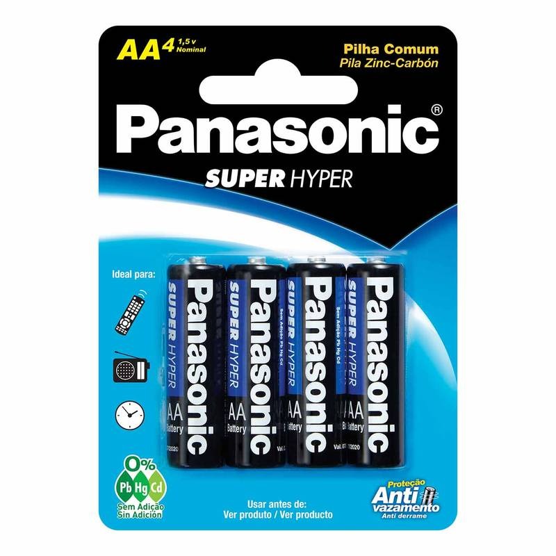 Pilha Comum Aa Pequena Panasonic Sm-4 Um-3shs [F108]