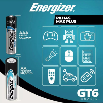 Pilha Alcalina M.plus Aaa2 Cart 2 Energizer [F108]