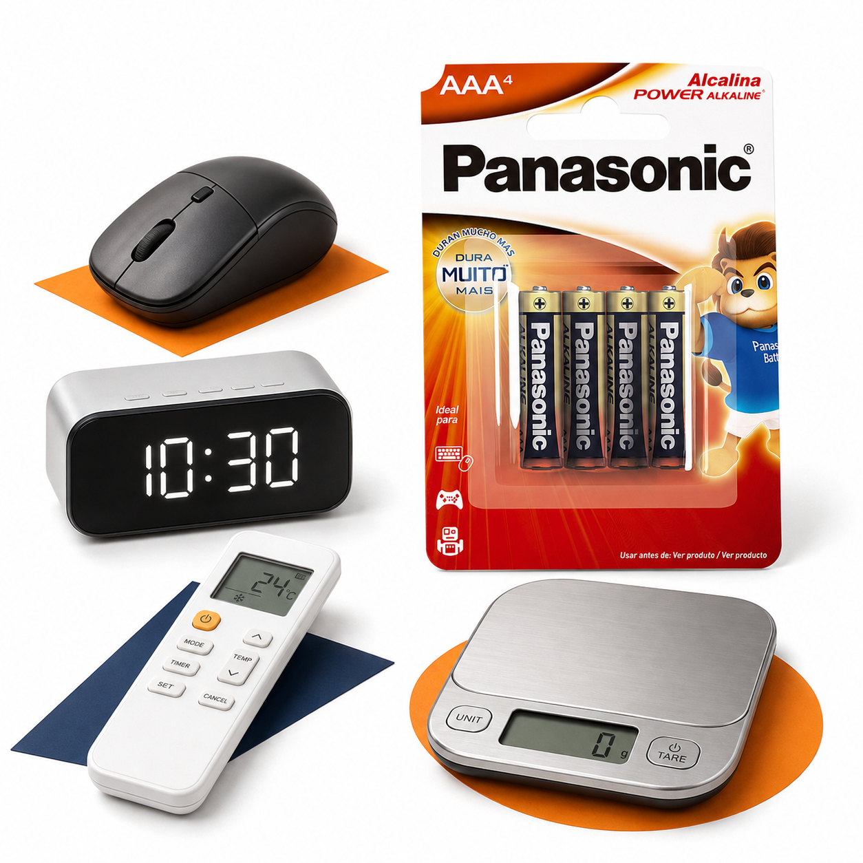 20 Pilhas Alcalinas Aaa Panasonic (5 Cart)