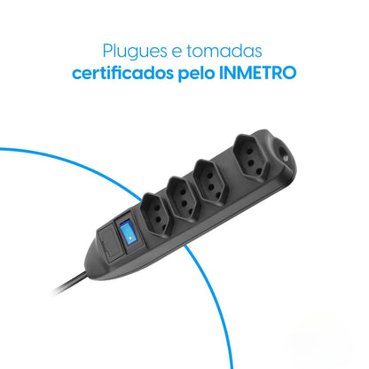 Protetor De Linha 4 Tom. 2p+t Cabo 1,5m Elgin [F108]