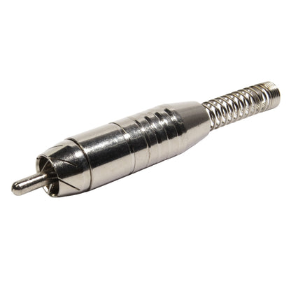 Conector Linha Rca Macho Niquel Com Mola Storm 10 Unidades [F108]