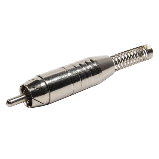 Conector Linha Rca Macho Niquel Com Mola Storm 10 Unidades [F108]