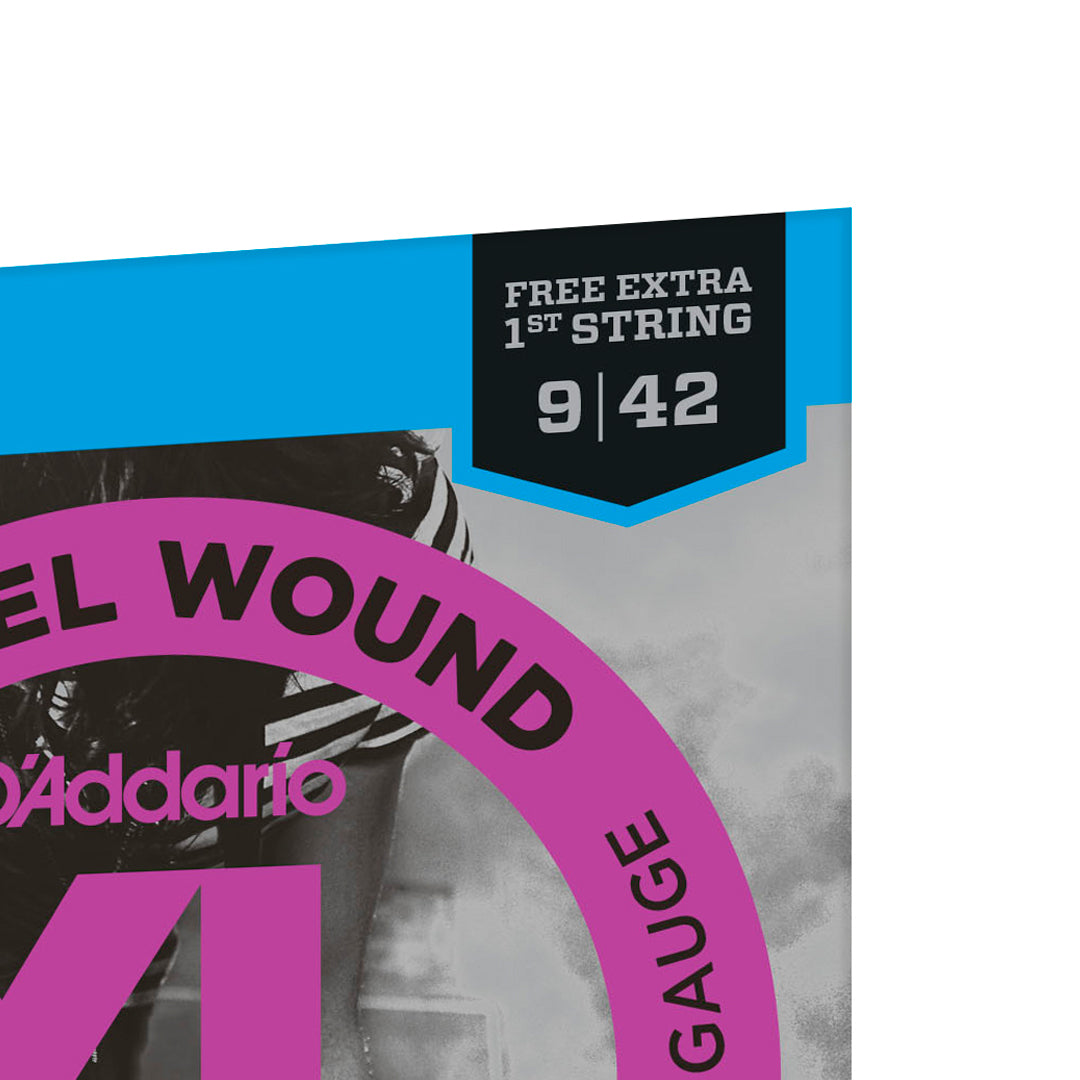 Cordas Para Guitarra D Addario Xl Nickel Wound Exl120-b .009-.042 Com Corda Extra Pl009 [F108]