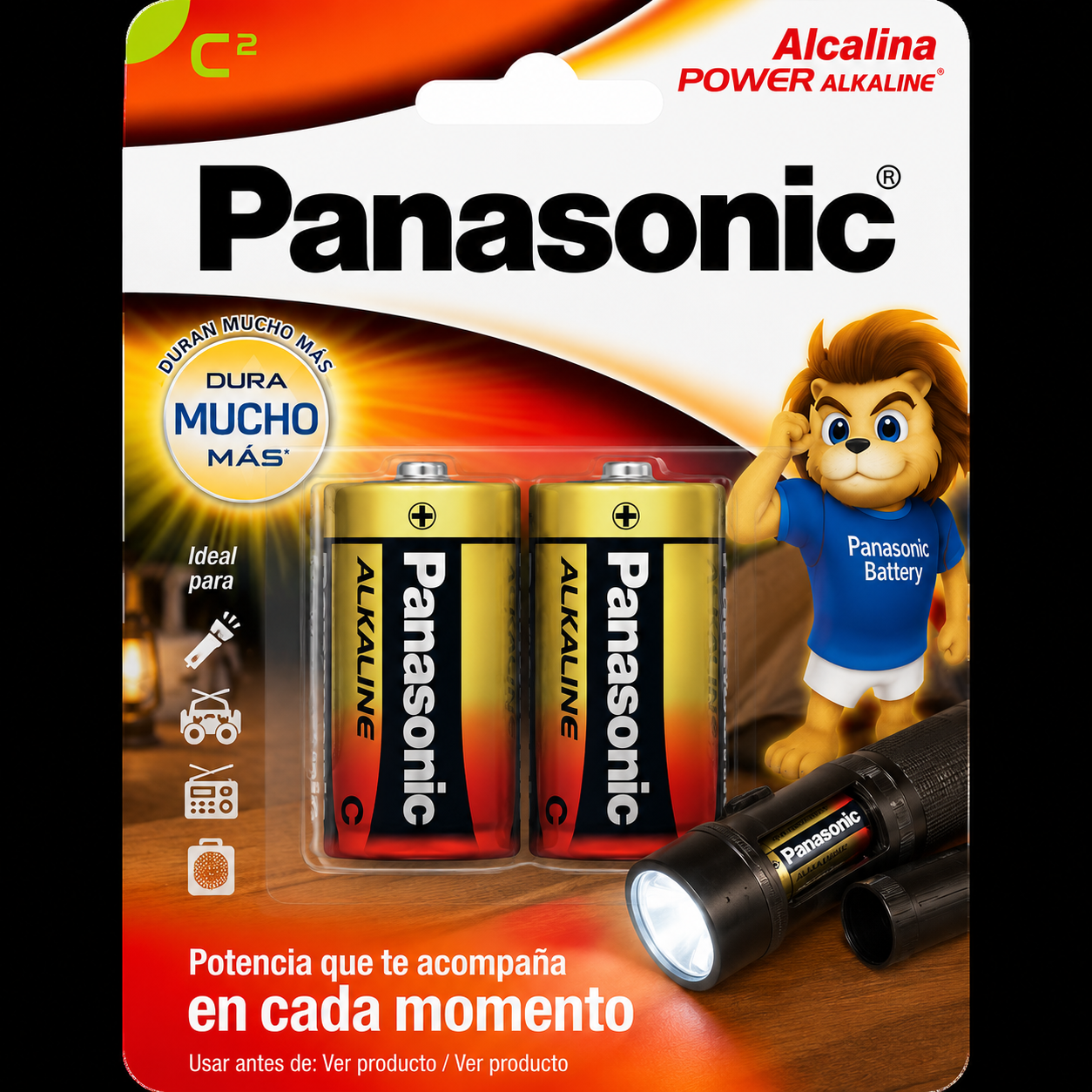 6 Pilhas Alcalinas C Panasonic (3  Cart)