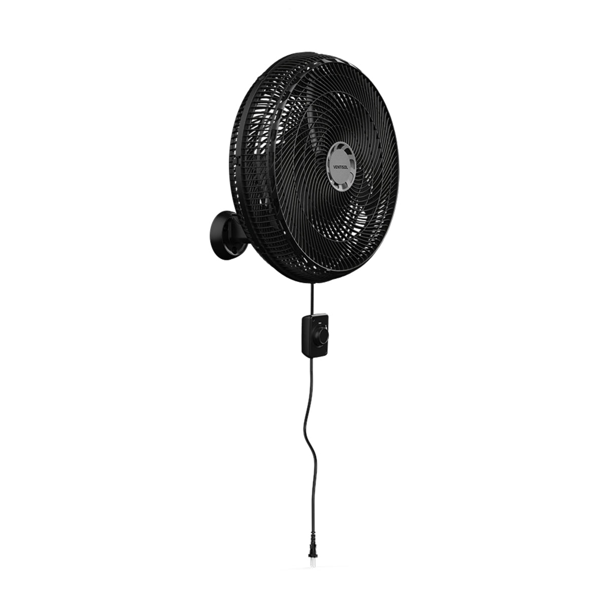 Ventilador Parede 50cm Oscilante 127v Preto Ventisol [F108]