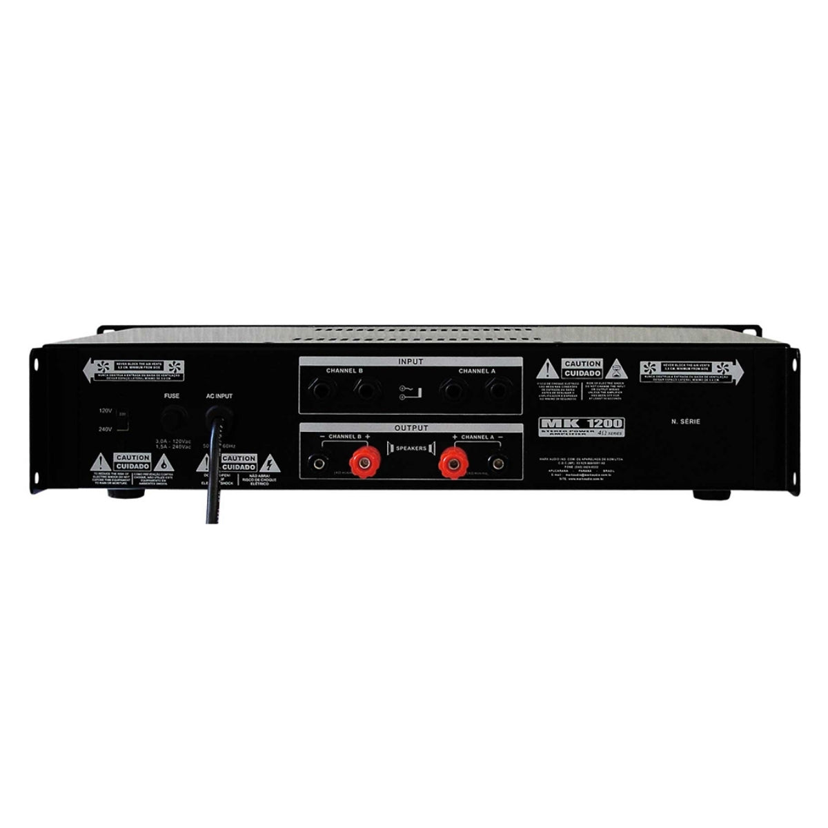 Amplificador Potência 200w Rms Mk1200 Mark Audio [F108]