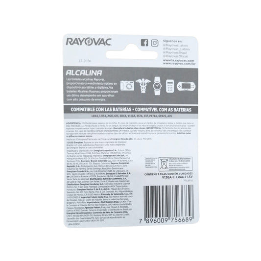 Bateria Lr44 V13ga-1 (cartela Com 02 Unidades) [F108]