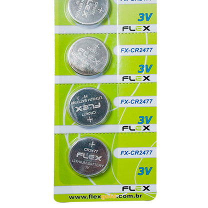 Bateria Cr2477 Cartela Com 5 Unidades Flex [F108]