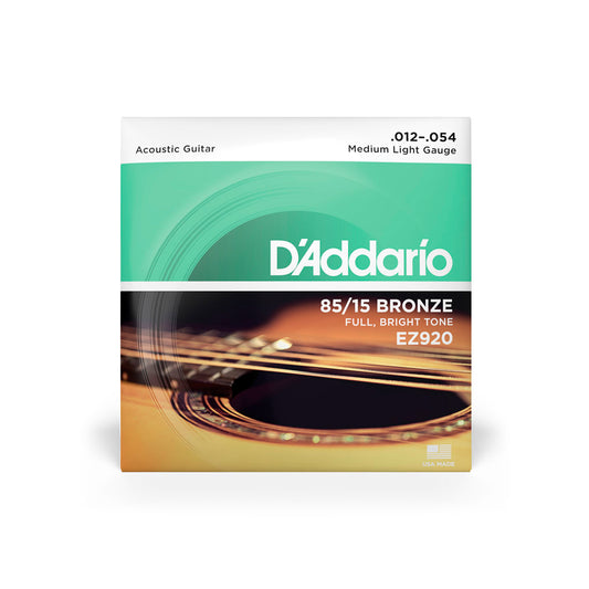 Cordas Para Violão Aço D Addario Bronze 85/15 Ez920 .012-.054 [F108]