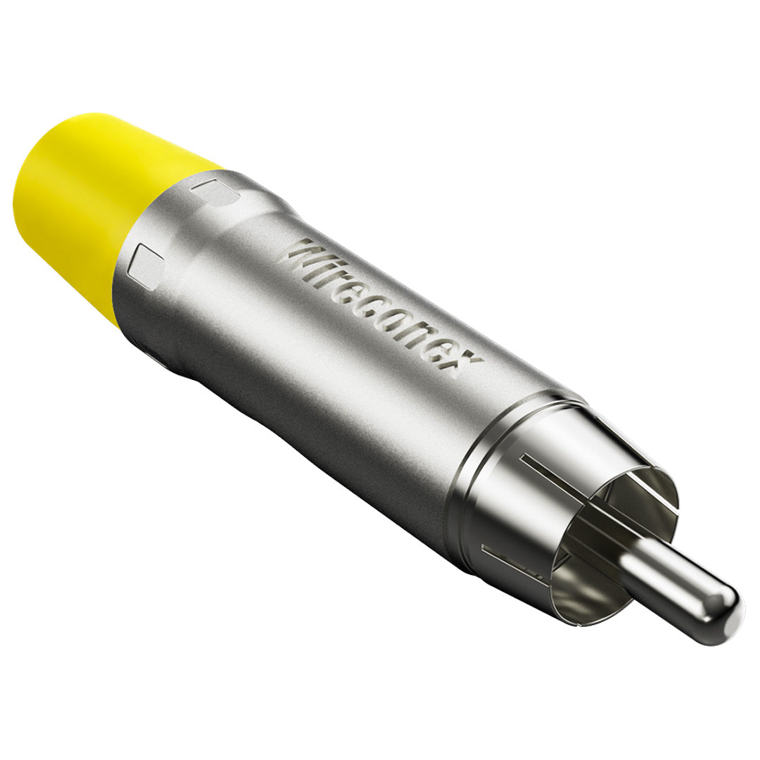Plug Rca Macho Nickel Amarelo 10 Un Wireconex [F108]