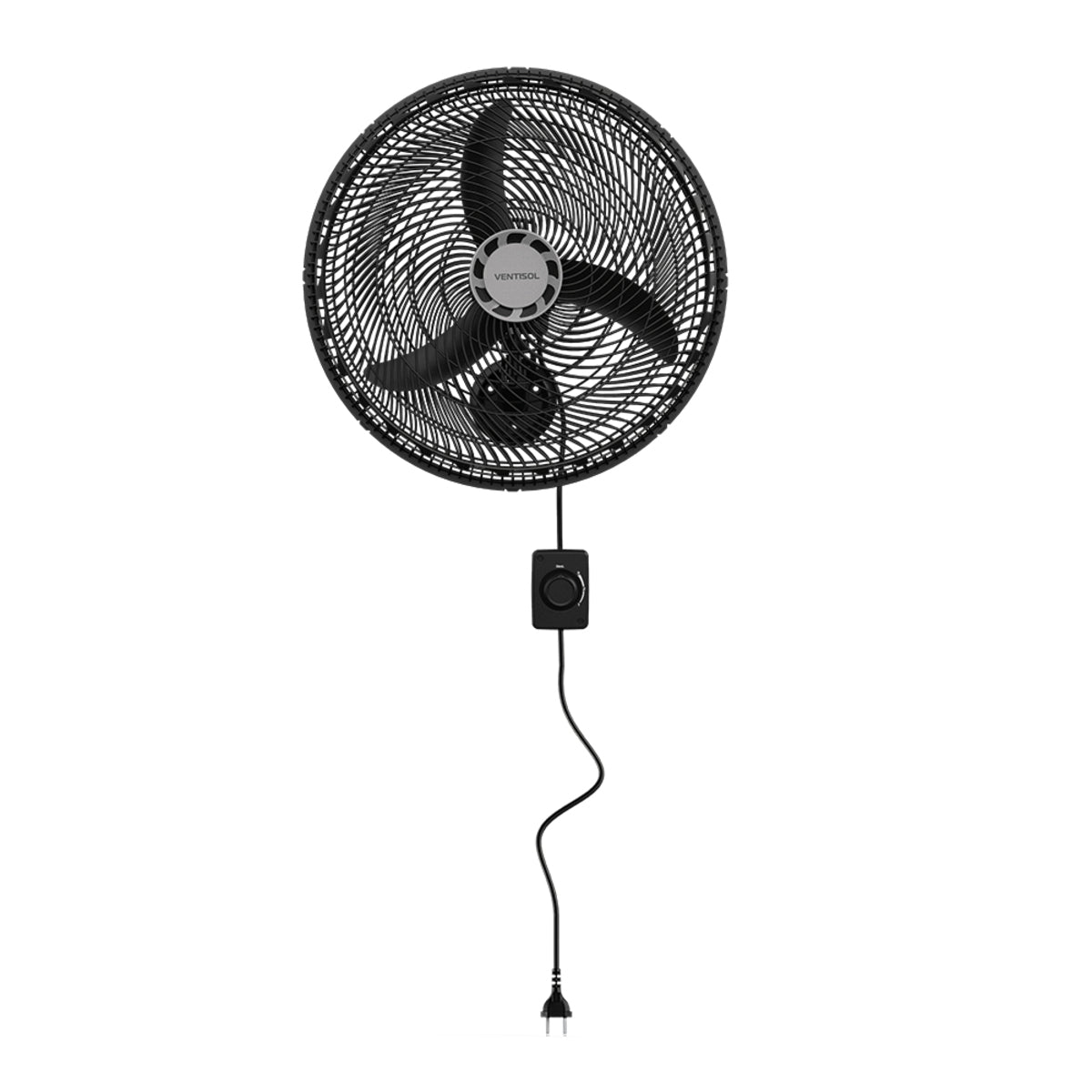 Ventilador Parede 50cm Oscilante 127v Preto Ventisol [F108]