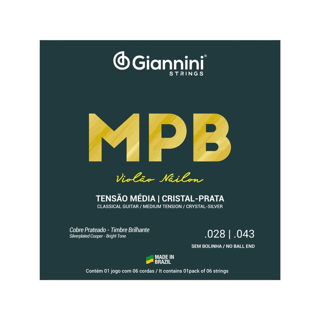 Encordoamento Giannini P/violão Nylon Cristal/prata Genws [F108]