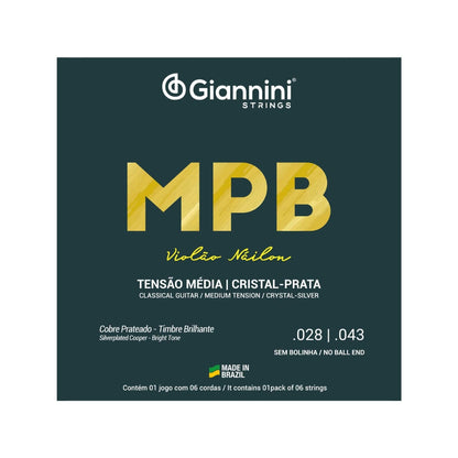 Encordoamento Giannini P/violão Nylon Cristal/prata Genws [F108]