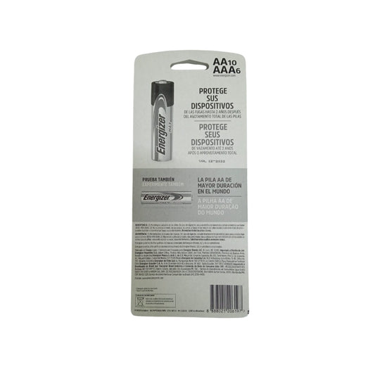 Pilha Max Aa10+aaa6 Cart 16 Energizer [F108]