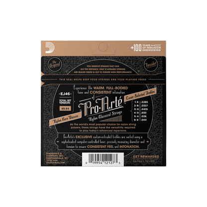 Cordas Para Violão Nylon D Addario Pro-arté Nylon Core Ej46 Prata/transparente [F108]