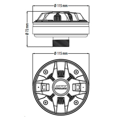 Driver 25mm 50w Rms 8 Ohms - Atk 45mh2510b-8 - Médios E Agudos [F108]