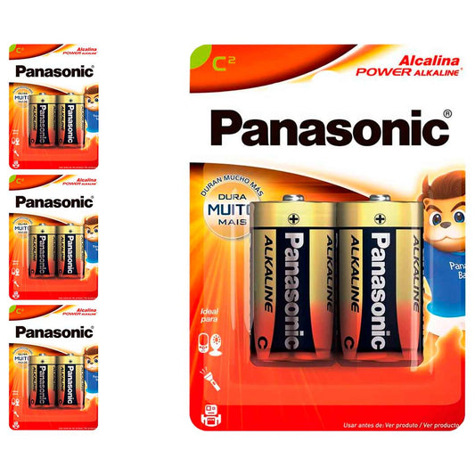 8 Pilhas Alcalinas C Panasonic (4  Cart)