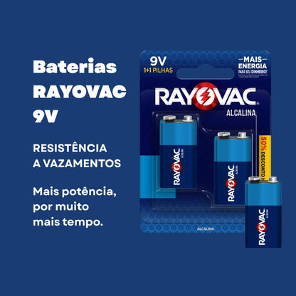 Bateria Alcalina 9v Rayovac Cartela Com 02 Unidades [F108]