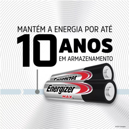 Pilha Alcalina Max Aa Cart 4 Sm-160 Energizer [F108]