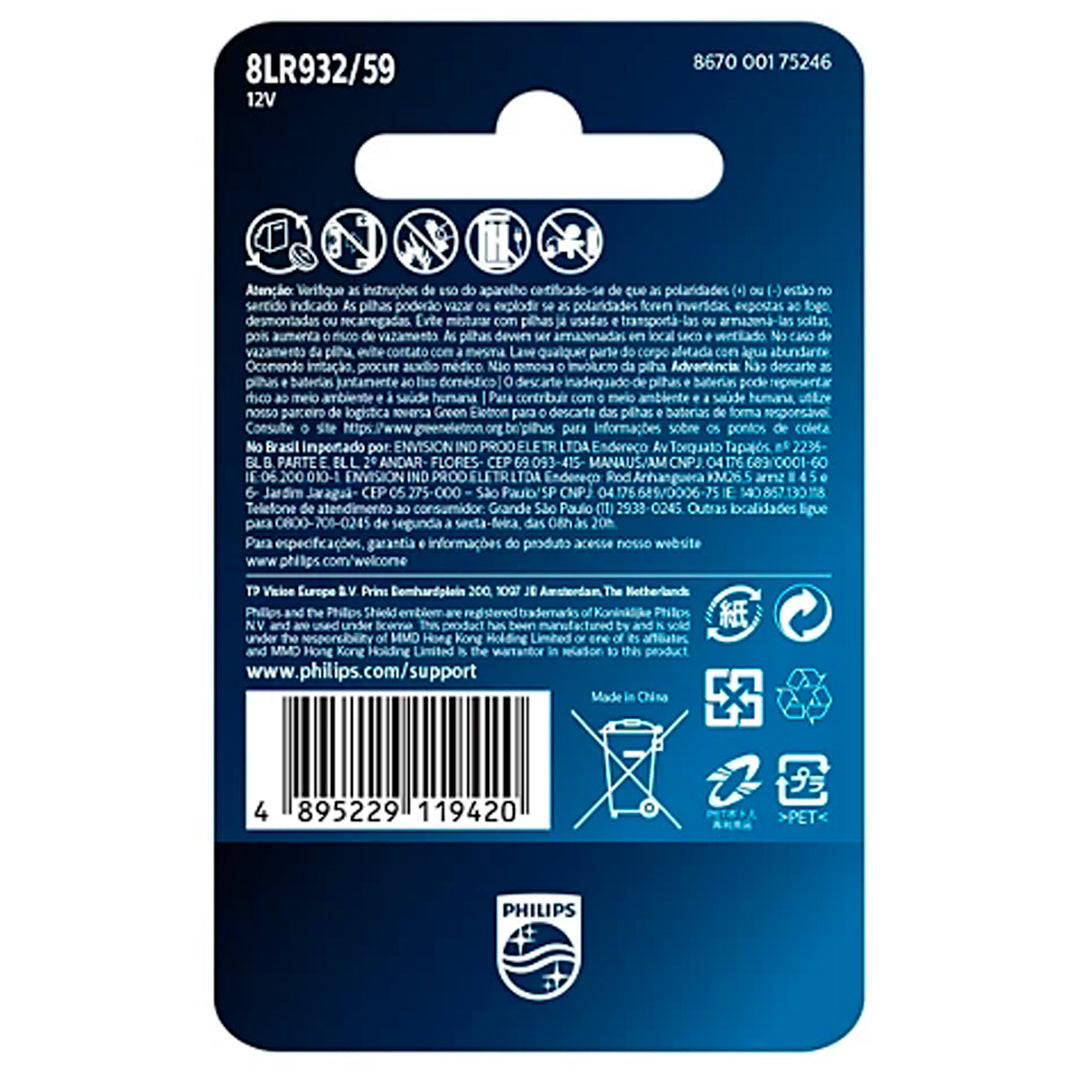 Bateria Alcalina 23a 12v Philips [F108]