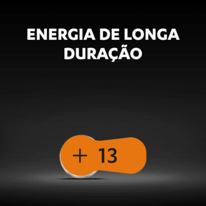 6 Baterias Auditivas 13 Duracell [F108]