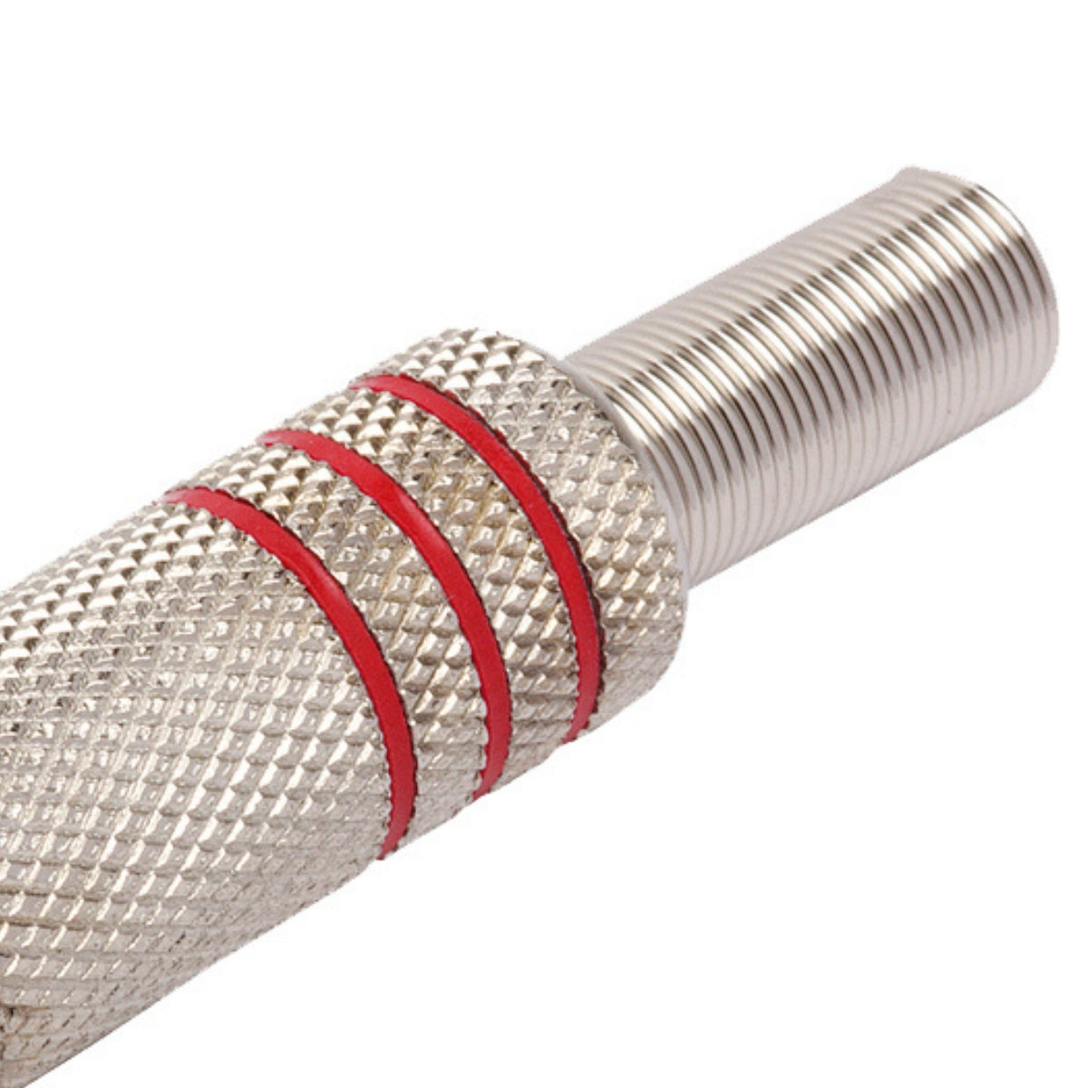Conector Linha Rca Macho Metal Niquel Vermelho Storm 10 Unidades [F108]