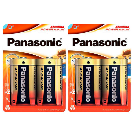 4 Pilhas Alcalinas D Panasonic (2  Cart)