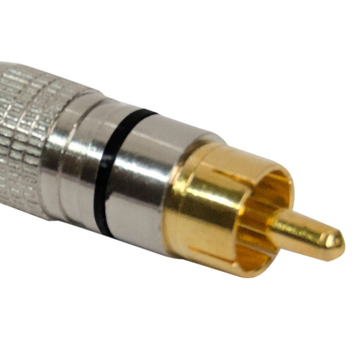Conector Linha Rca Macho Profissional Preto Storm 10 Unidades [F108]