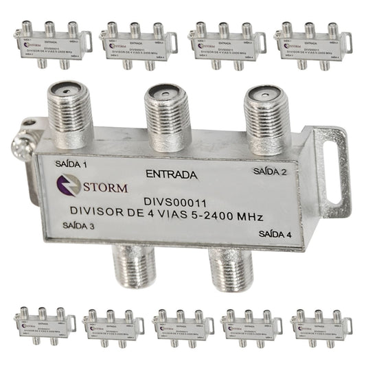 Divisor De Antena 1x4 5-2400mhz Satelite Storm 10 Unidades [F108]